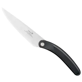 Déglon Smal keukenmes – Precisie snijwerk – Ergonomisch hout handvat – 15 cm – Zwart