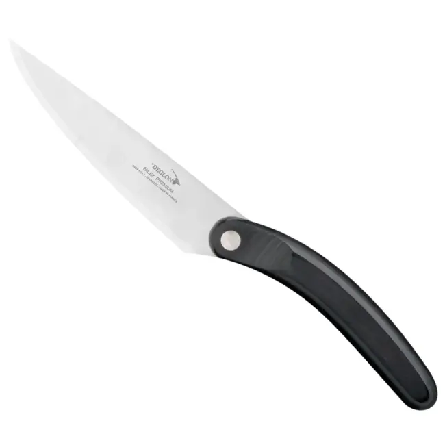 Déglon Smal keukenmes – Precisie snijwerk – Ergonomisch hout handvat – 15 cm – Zwart