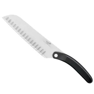 Déglon Santokumes – Breed Alvéolair Lemmet – Ergonomisch Houten Handvat – 18 cm – Zwart Déglon Santokumes – Breed Alvéolair Lemmet – Ergonomisch Houten Handvat – 18 cm – Zwart