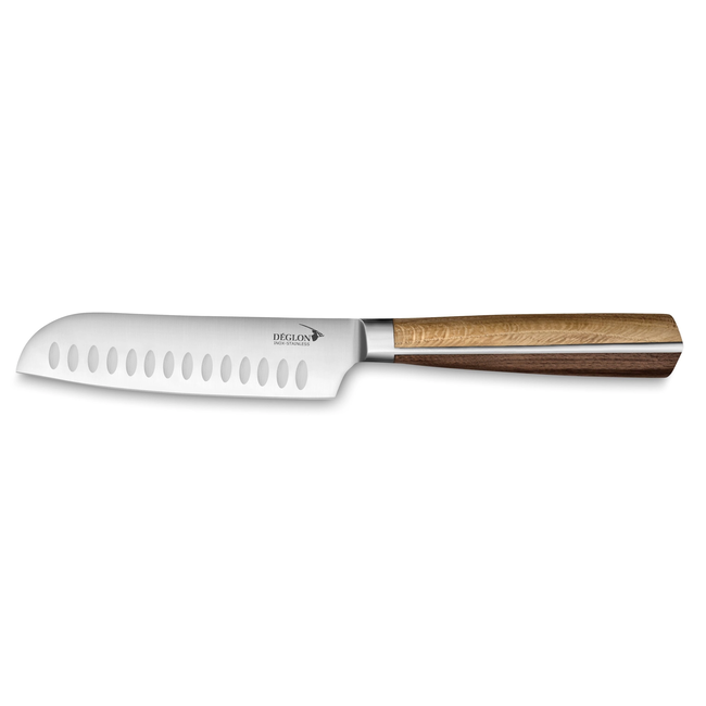Déglon Mini Santoku – Compact Keukenmes – Hout & Roestvrij Staal – 12,5 cm