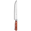 Déglon Vleesmes – Yatagan-vorm – Houten handvat – 22 cm – Bruin