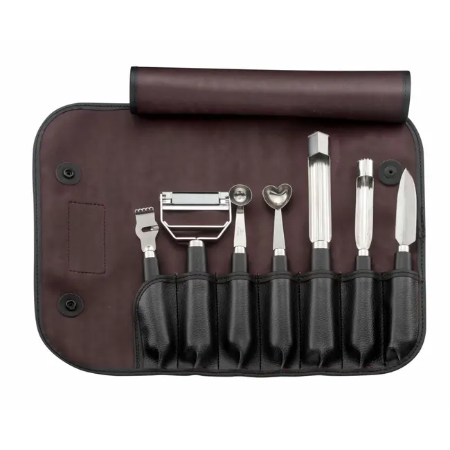 Déglon Veelzijdige keukengereedschapset – 7 stuks – ergonomisch en vaatwasmachinebestendig – zwart