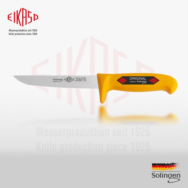 Eikaso Solingen Uitbeenmes 18 cm – Stijf Lemmet – PROfiTECT Heft – Geel