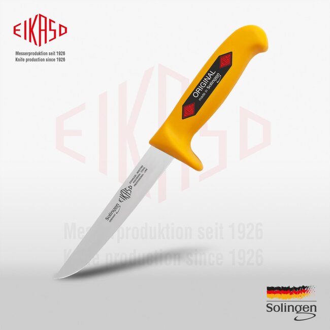 Eikaso Solingen Uitbeenmes 18 cm – Stijf Lemmet – PROfiTECT Heft – Geel