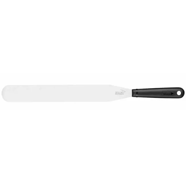 Déglon Rechte spatel – flexibel roestvrijstaal – ergonomisch handvat – 30 cm – zwart