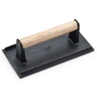 Déglon Gietijzeren voedselpers – hittebestendig handvat – ideaal voor BBQ en plancha – 22x11x7,5 cm – 1200 g
