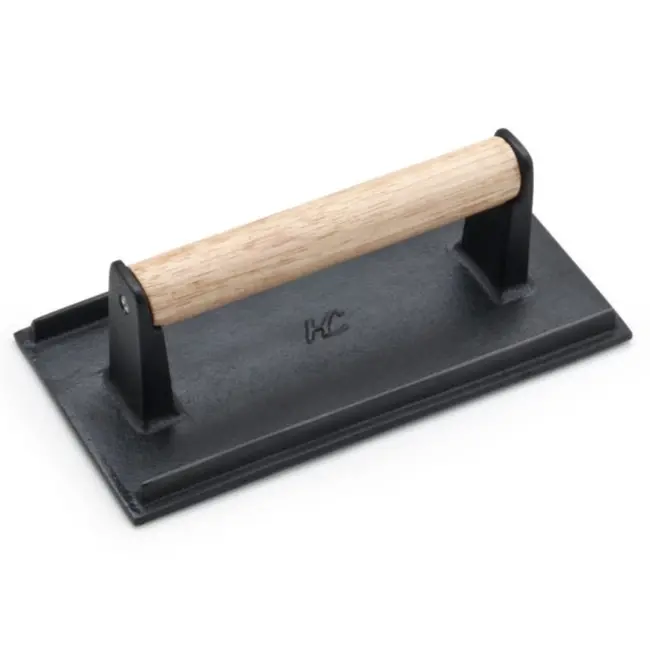 Déglon Gietijzeren voedselpers – hittebestendig handvat – ideaal voor BBQ en plancha – 22x11x7,5 cm – 1200 g