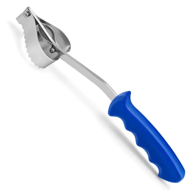 Déglon Grote visontschubber – Roestvrijstaal – Blauw handvat – 18 cm – Vaatwasmachinebestendig