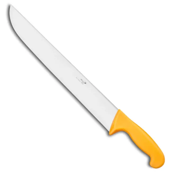Déglon Slagersmes – Extra Lang Lemmet – Ergonomisch Geel Handvat – 35 cm