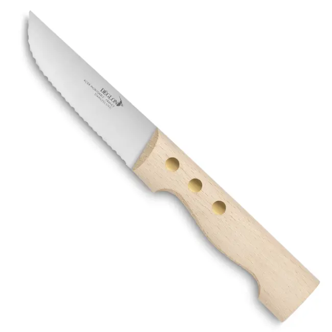 Déglon Steakmes – Micro-karteling – Beukenhout Handvat – 11 cm