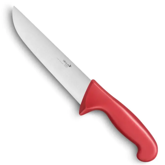 Déglon Slagersmes – Brede Lemmet – Afgeronde Punt – 20 cm – Rood