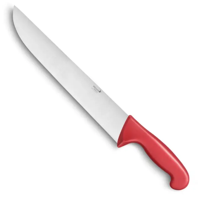 Déglon Vleesmes – 30 cm – Ergonomisch rood handvat – Roestvrijstaal – Vaatwasmachinebestendig
