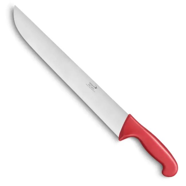 Déglon Vleesmes – 35 cm – Ergonomisch rood handvat – Brede snede – Vaatwasmachinebestendig