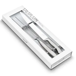 Déglon Cadeauset – Snijmes 22 cm & Vleesvork 21 cm – Duurzaam Roestvrij Staal – Stijlvol & Functioneel Déglon Cadeauset – Snijmes 22 cm & Vleesvork 21 cm – Duurzaam Roestvrij Staal – Stijlvol & Functioneel