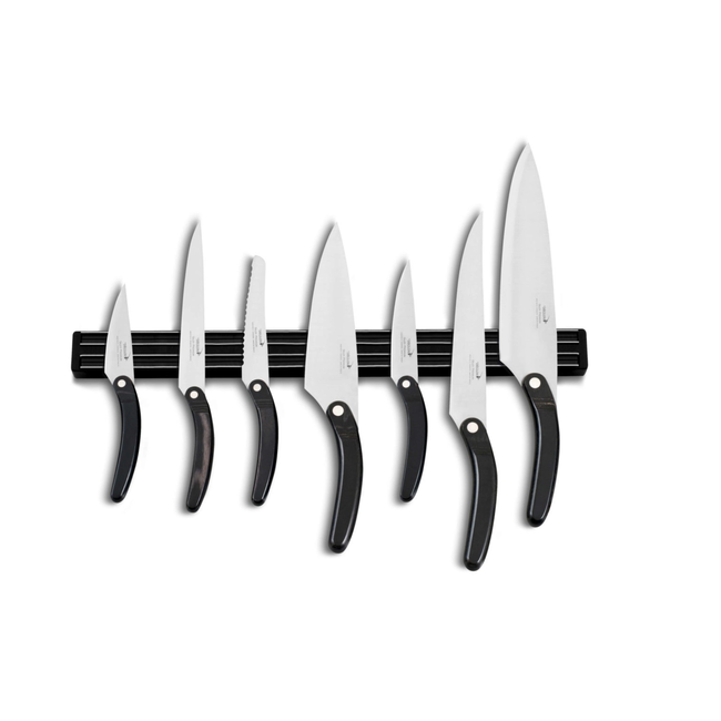 Déglon Magneetstrip 45 cm – Ruimtebesparend – Zwart kunststof – Inclusief bevestigingsmateriaal