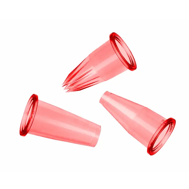 Déglon Gekartelde spuitmond – 10 mm – Voor gedetailleerde gebakdecoratie – Rood – Vaatwasmachinebestendig