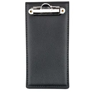 Déglon Notitieboekhouder – Bovenopening – Kunstleer – Zwart – Metalen Clip – 20,5x11,2 cm