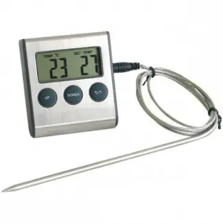 Déglon Digitale oven thermometer – breed temperatuurbereik – nauwkeurige meting – robuust ontwerp – grijs