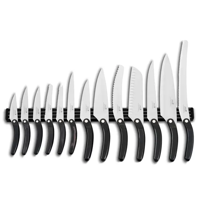 Déglon Magneetstrip 60 cm – Veilig en Ruimtebesparend – Zwart Kunststof – Inclusief Bevestigingsmateriaal