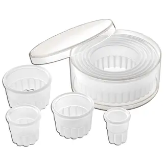 Déglon Set van 9 ronde kartelsnijders – polyamide – hittebestendig tot 220°C – ideaal voor bakken en serveren Déglon Set van 9 ronde kartelsnijders – polyamide – hittebestendig tot 220°C – ideaal voor bakken en serveren