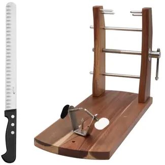 Déglon Hamhouder en mes – Perfect voor ham snijden – Inclusief steun en mes