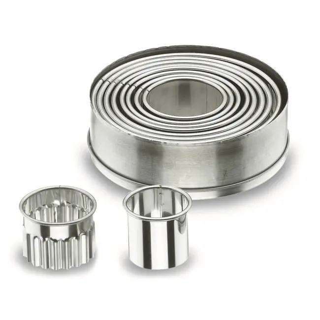 Déglon Ronde deegkrabbers – roestvrij staal – set van 9 stuks