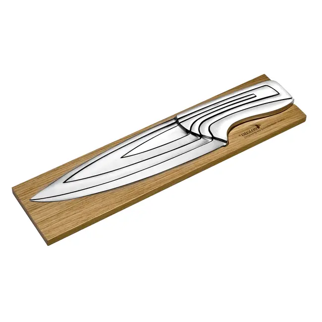 Déglon Messenset – Eikenhouten Basis – Duurzaam Design – 4-delig – Roestvrij Staal