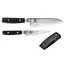 Yaxell Ran Messenset – Giftset – 3-delig – Messenlijper met Santoku Mes 16,5 cm en Universeelmes 12 cm - 69 Lagen Damaststaal – VG10 Staal – 61 HRC – Canvas-Micarta Heft