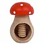 Glowel Houten Notenkraker: Ecologisch & Duurzaam Noten Kraken in Stijl - Rood met Witte Stippen