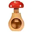 Glowel Houten Notenkraker: Ecologisch & Duurzaam Noten Kraken in Stijl - Rood met Witte Stippen