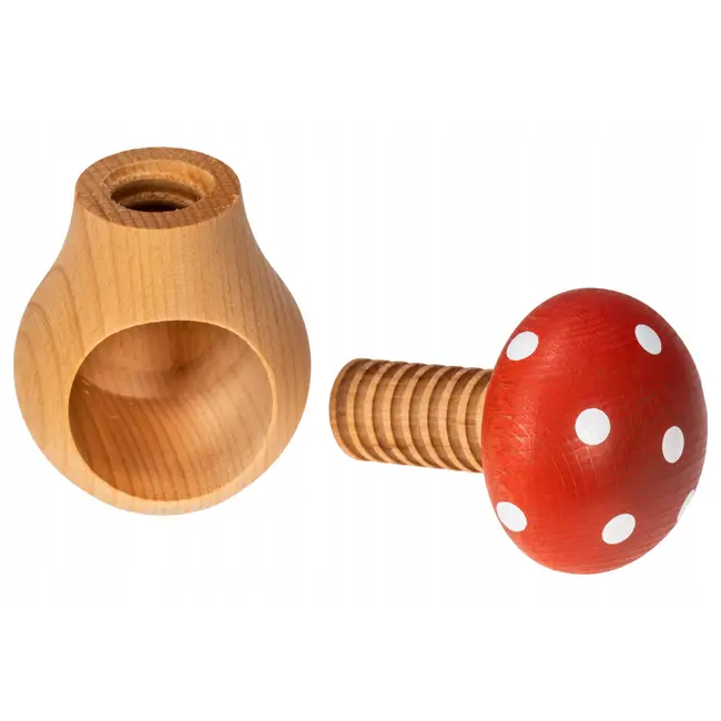 Glowel Paddenstoel Notenkraker – Eenvoudig en Leuk Noten Kraken – Rood met Witte Stippen