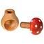 Glowel Houten Notenkraker: Ecologisch & Duurzaam Noten Kraken in Stijl - Rood met Witte Stippen