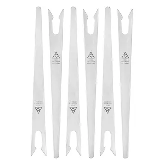 Triangle Antipasti Vorkenset – 6 Stuks – Roestvrij Staal – Vaatwasmachinebestendig