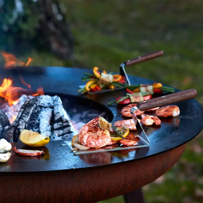 Triangle Dubbele Knik Palet – 15 cm Lemmet – Perfect voor Grill & Bakken