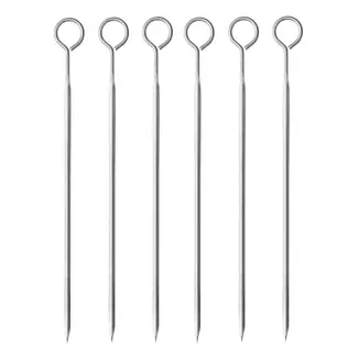 Triangle Roestvrijstalen Spiesenset 25 cm – 6-delig – Perfect voor Kebabs
