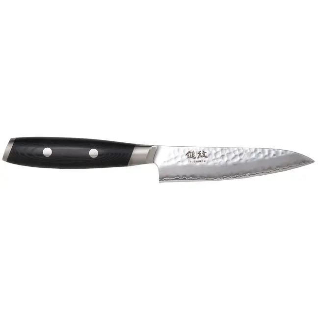 Yaxell Tsuchimon Messenset – 6-delig – Magnetische Walnoothouten Messenstrip met 5 Messen – 3 Lagen Damaststaal – VG-10 Staal – Canvas-Micarta Heft