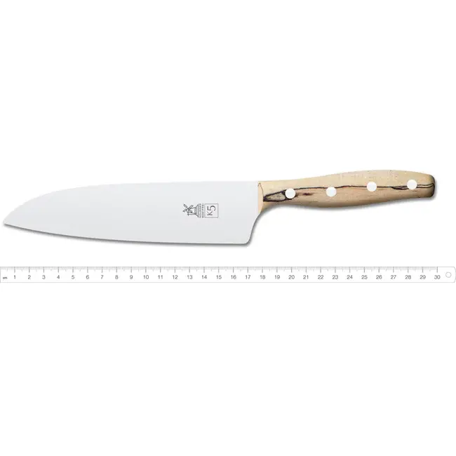 Robert Herder K5 Koksmes XL – RVS – Licht Gebogen – Lemmet 18 cm – Heft IJsbeukenhout