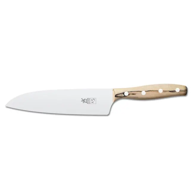 Robert Herder K5 Koksmes XL – RVS – Licht Gebogen – Lemmet 18 cm – Heft IJsbeukenhout