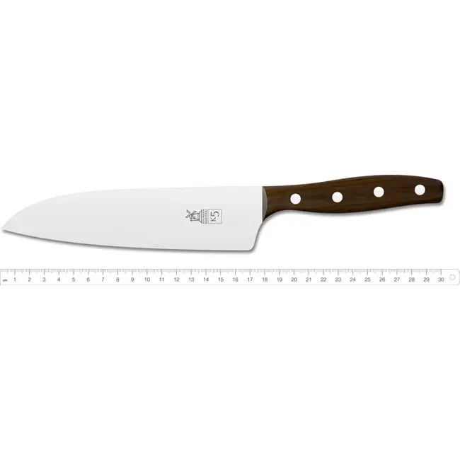 Robert Herder K5 Koksmes XL – RVS – Licht Gebogen – Lemmet 18 cm – Heft Cumaru Hout