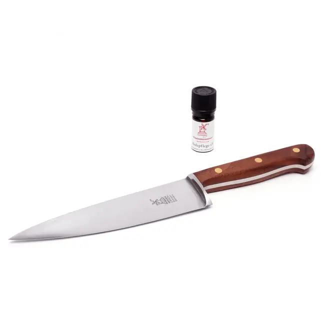 Robert Herder Serie 1922 – Koksmes – Carbonstaal – Middenspits – Lemmet 18 cm – Heft Walnotenhout