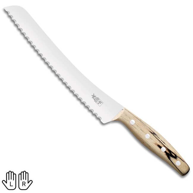 Robert Herder KB2 Broodmes – RVS – Gekarteld – Lemmet 22,5 cm – Heft IJsbeukenhout