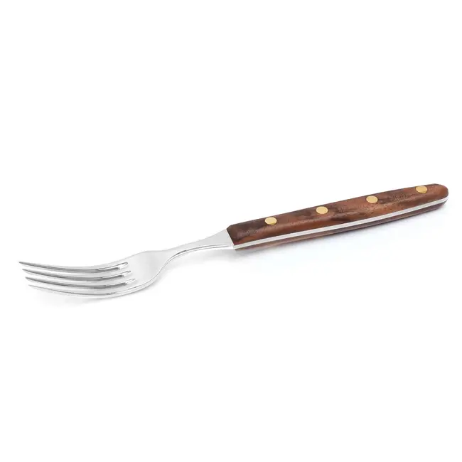 Robert Herder Windmühle Steakvork – RVS – Lengte 20,5 cm – Heft Walnotenhout