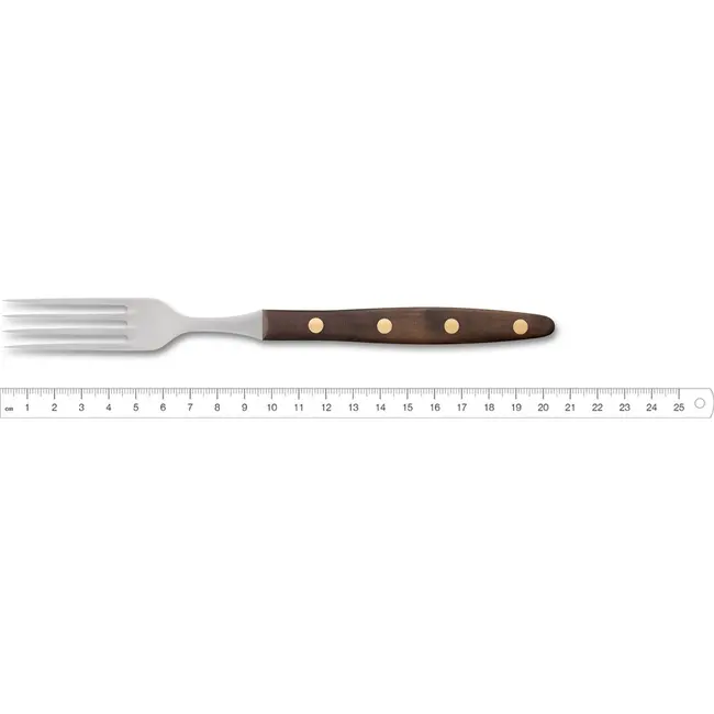 Robert Herder Windmühle Steakvork – RVS – Lengte 20,5 cm – Heft Walnotenhout