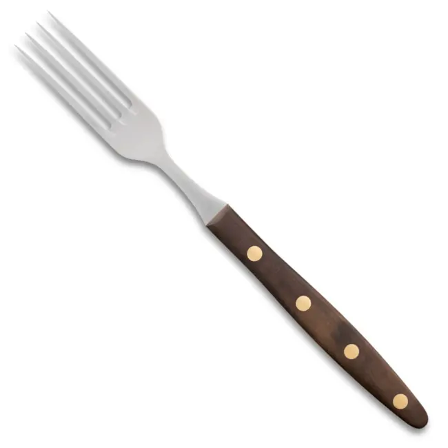 Robert Herder Windmühle Steakvork – RVS – Lengte 20,5 cm – Heft Walnotenhout