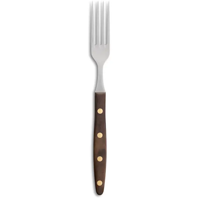 Robert Herder Windmühle Steakvork – RVS – Lengte 20,5 cm – Heft Walnotenhout