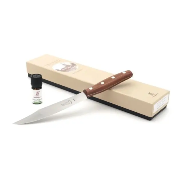 Robert Herder Universeelmes Hechtsäbels – RVS – Lemmet 16 cm – Heft Pruimenhout