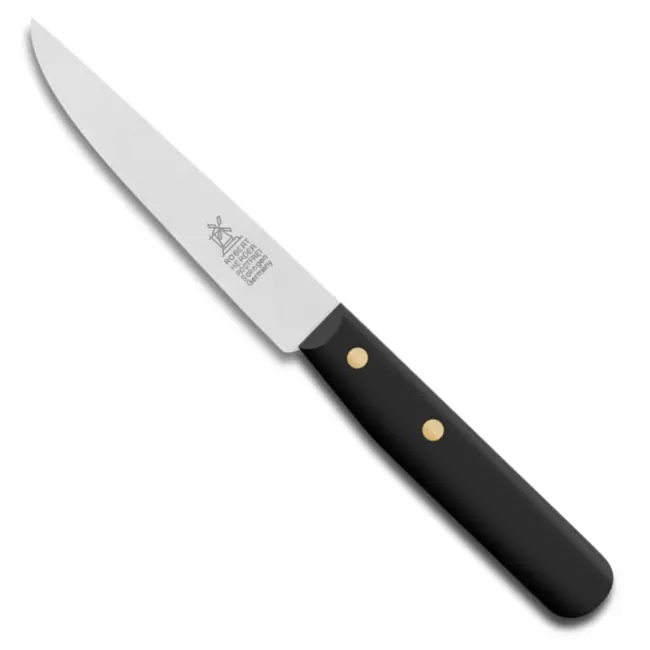 Robert Herder Steakmes – Buckels – RVS – Glad – Lemmet 11 cm – Heft POM Zwart