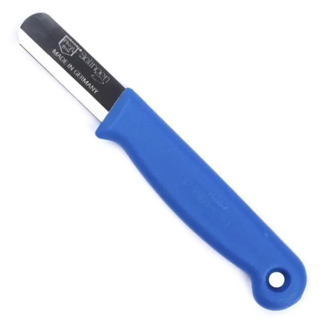 Solingen Bandstaal Mes – HACCP – Blauw – RVS Lemmet 40 mm – Voedselveiligheid voor Oogsten