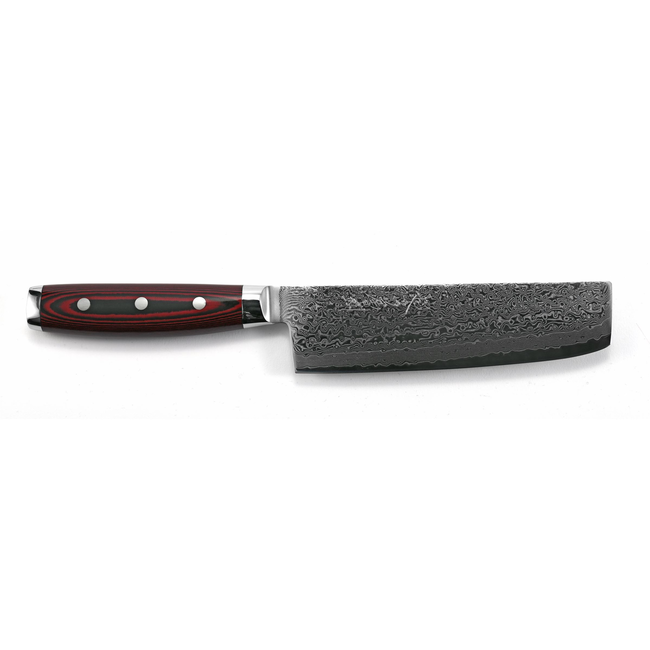 Yaxell Super Gou Nakiri Koksmes 16,5 cm – 161 Lagen Damaststaal – SG2 Staal – 63 HRC – Canvas-Micarta Heft
