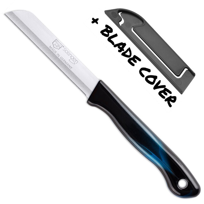 DKS Solingen Tomatenmes – 19,5 cm – Gekarteld RVS Lemmet – 4 Delig Set